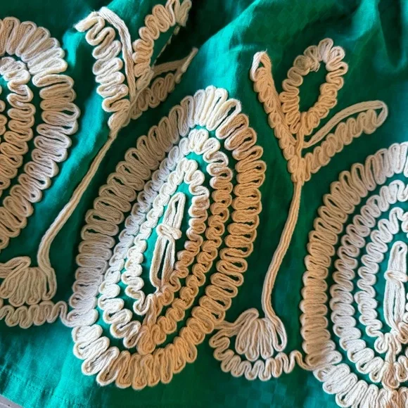 Green Anthropologie Nick & Mo 100% cotton skirt M - Picture 7 of 9